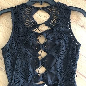 NWT- LF Black Lace Dress